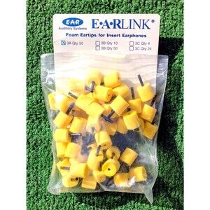 3M E-A-RLINK Foam Eartips 420-2086 for E-A-RTONE 3A/5A Earphones 50-Pack NOS